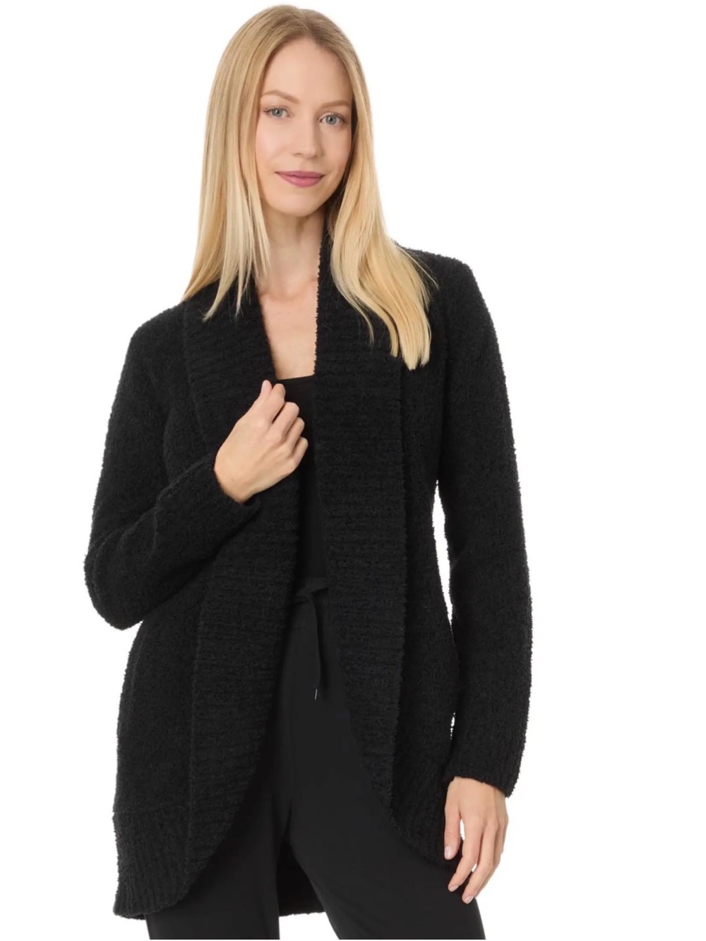 Barefoot Dreams CC Cable Cardi in Black